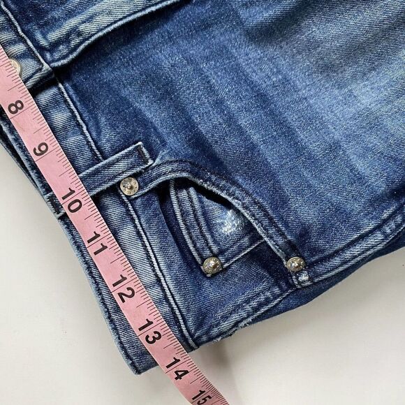 AMO Jeans Stix Crop Sweetheart Jeans Dark Wash Cotton Blend Made in USA Size 25 - Picture 8 of 12